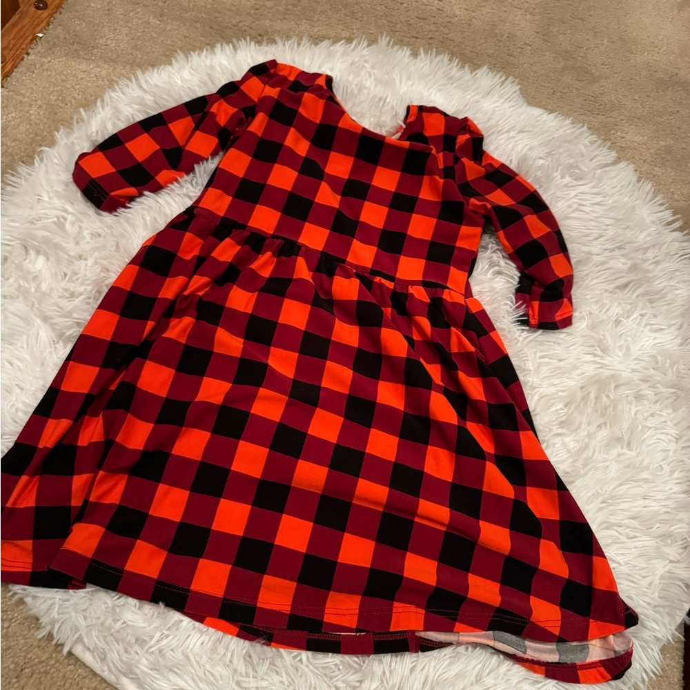 3/4 sleeve plaid dress Size 6